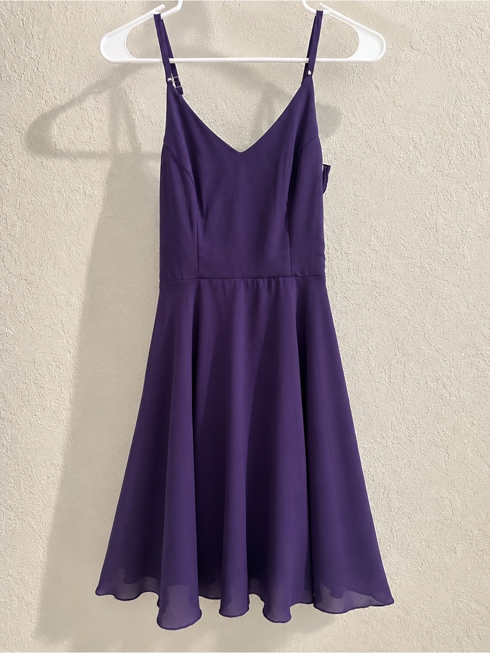 Sleeveless Purple Midi Pocket Dress with Spaghetti Straps